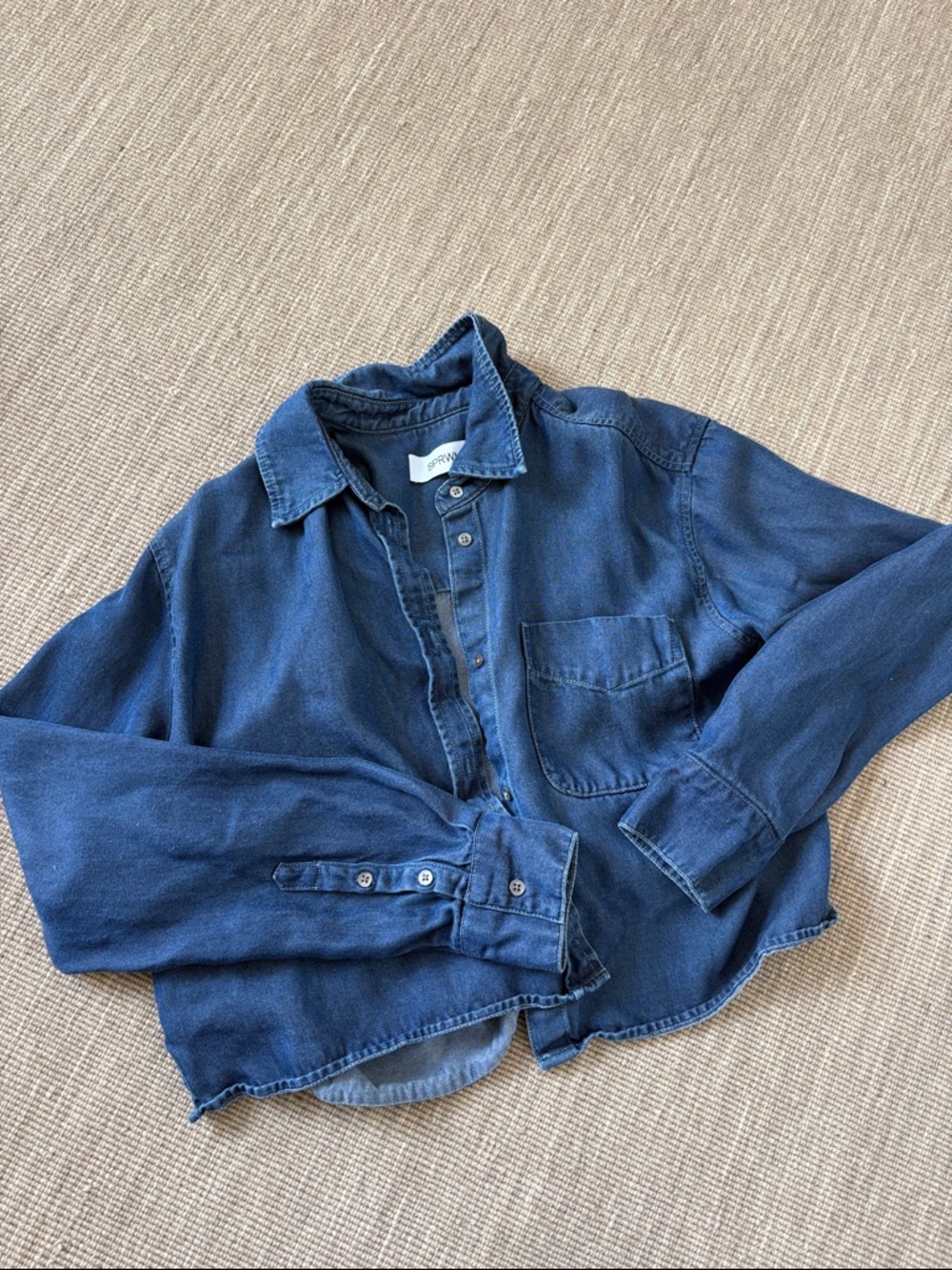 SPRWMN Dark Denim Button-Up Shirt